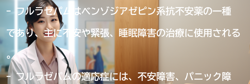 フルラゼパムの適応症と禁忌症の要点まとめ