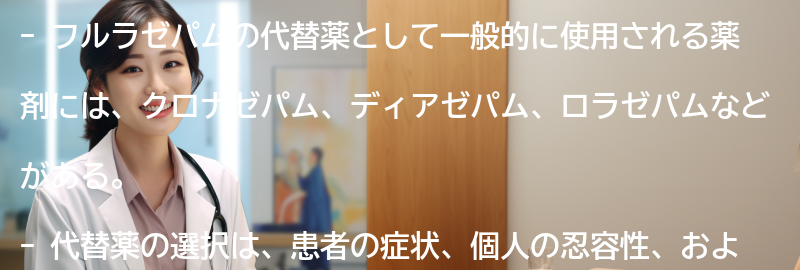 フルラゼパムの代替薬についての要点まとめ