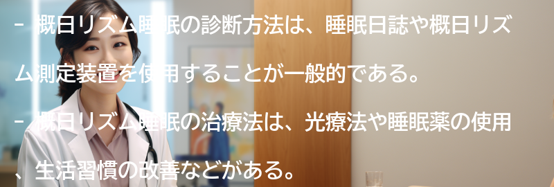 概日リズム睡眠の診断方法と治療法の要点まとめ