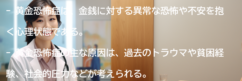 黄金恐怖症の実例とその克服方法の要点まとめ