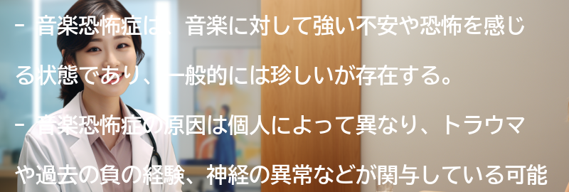 音楽恐怖症への理解とサポート方法の要点まとめ