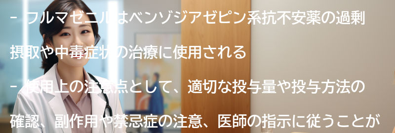 フルマゼニルの使用上の注意点の要点まとめ