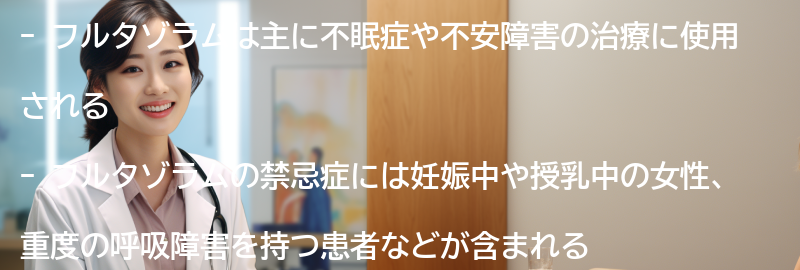 フルタゾラムの適応症と禁忌症の要点まとめ