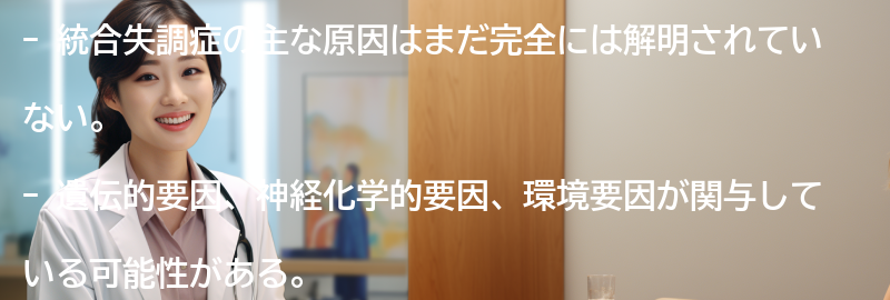 統合失調症の主な原因は何ですか？の要点まとめ