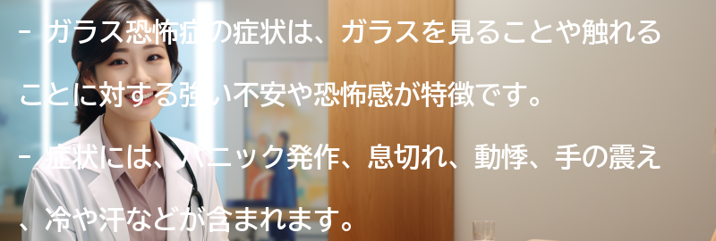 ガラス恐怖症の症状とはどのようなものですか？の要点まとめ