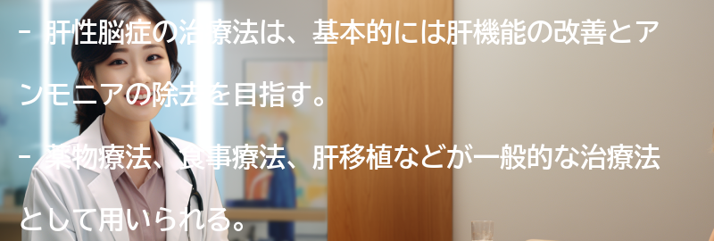 肝性脳症の治療法とは？の要点まとめ