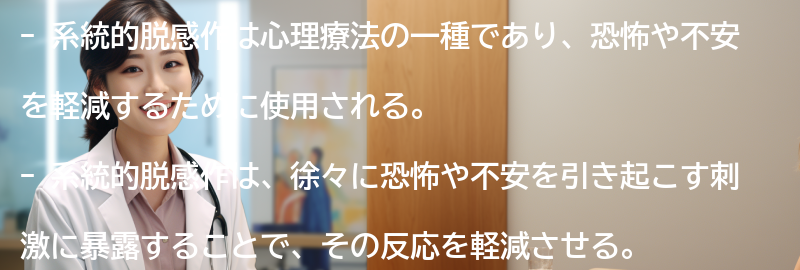 系統的脱感作とは何ですか?の要点まとめ