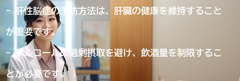 肝性脳症の予防方法とは？の要点まとめ