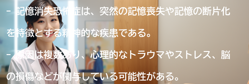 記憶消失恐怖症に関するよくある質問と回答の要点まとめ