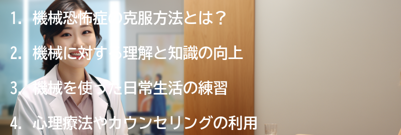 機械恐怖症の克服方法の要点まとめ