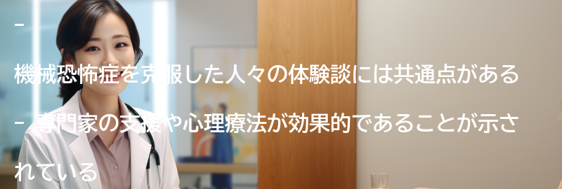 機械恐怖症を克服した人々の体験談の要点まとめ