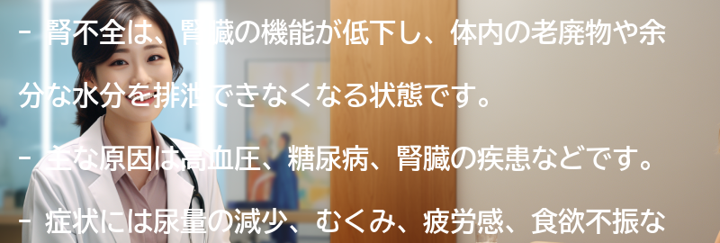 腎不全とは何ですか？の要点まとめ