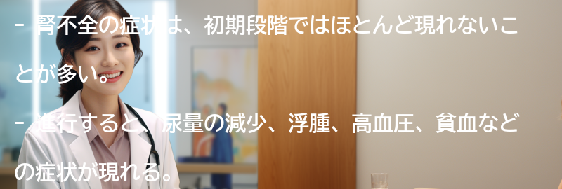 腎不全の症状と進行の段階の要点まとめ