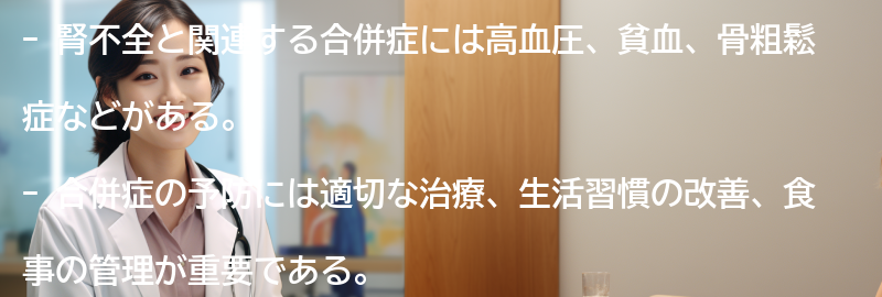 腎不全と関連する合併症と合併症の予防の要点まとめ