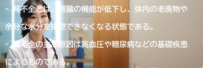 腎不全についてのよくある質問と回答の要点まとめ