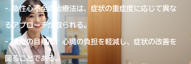 急性心不全の治療法の要点まとめ
