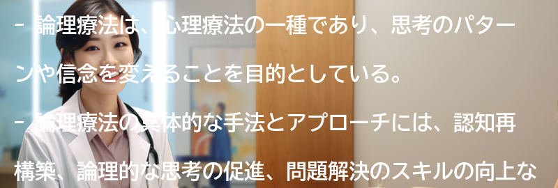 論理療法の具体的な手法とアプローチの要点まとめ