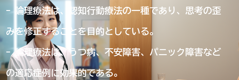 論理療法の適応症例と注意点の要点まとめ