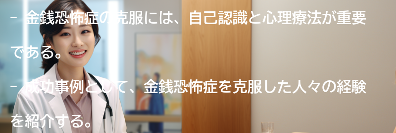 金銭恐怖症の克服に向けた成功事例の要点まとめ