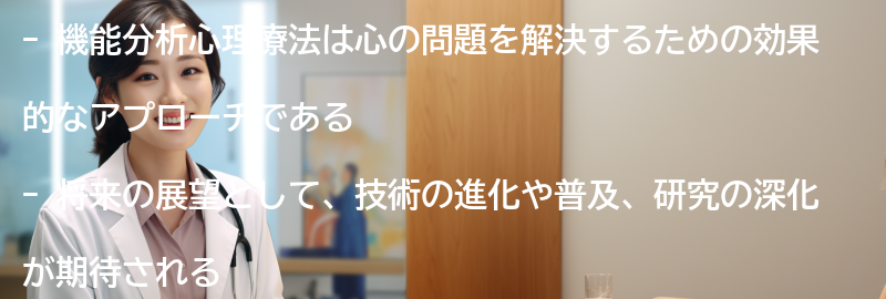 機能分析心理療法の将来の展望の要点まとめ