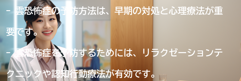 雲恐怖症の予防方法とは？の要点まとめ