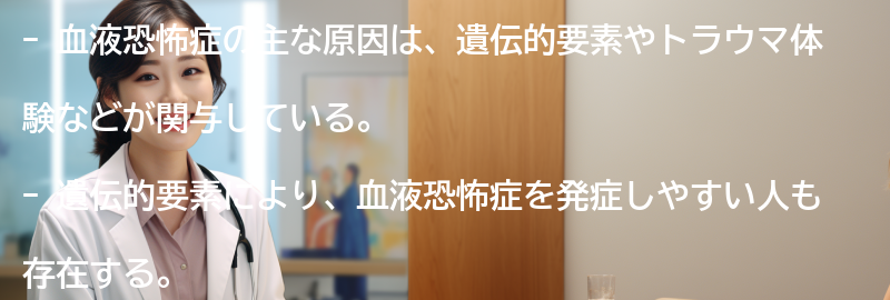 血液恐怖症の主な原因とは？の要点まとめ