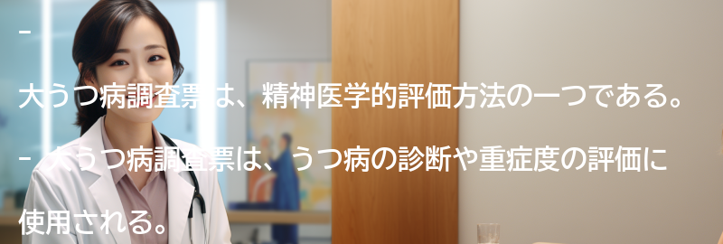 大うつ病調査票の適用範囲と注意点の要点まとめ