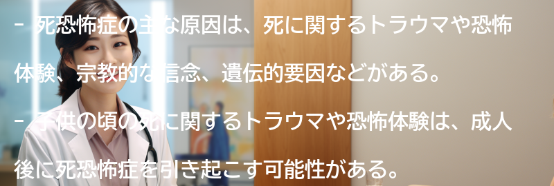 死恐怖症の主な原因とは？の要点まとめ