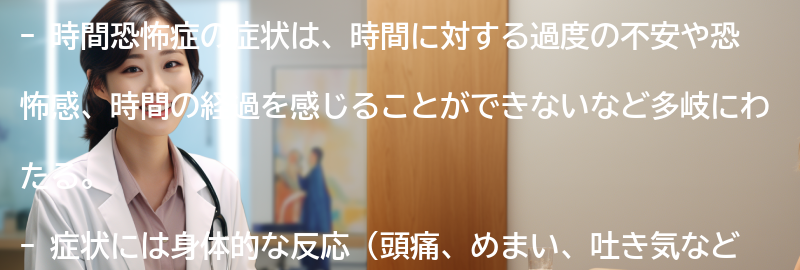 時間恐怖症の症状とは？の要点まとめ