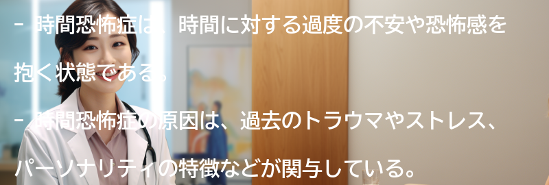 時間恐怖症を理解し、自己肯定感を高めるための心掛けの要点まとめ