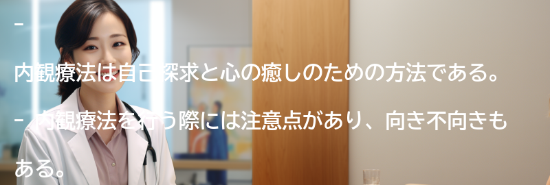 内観療法の注意点と向き不向きの要点まとめ