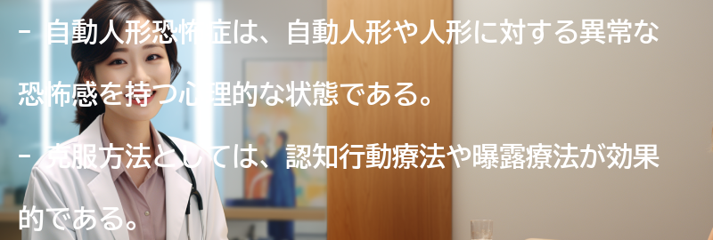 自動人形恐怖症の克服方法の要点まとめ