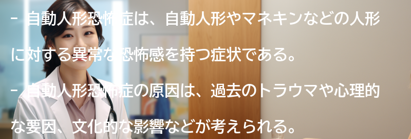 自動人形恐怖症の予防策の要点まとめ