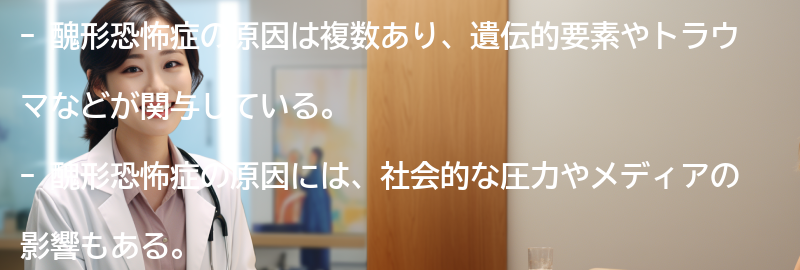 醜形恐怖症の原因とは？の要点まとめ