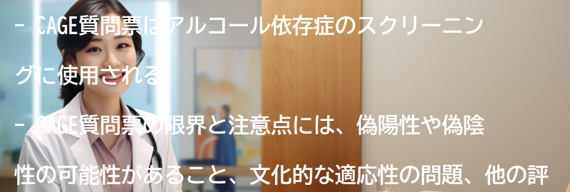 CAGE質問票の限界と注意点の要点まとめ