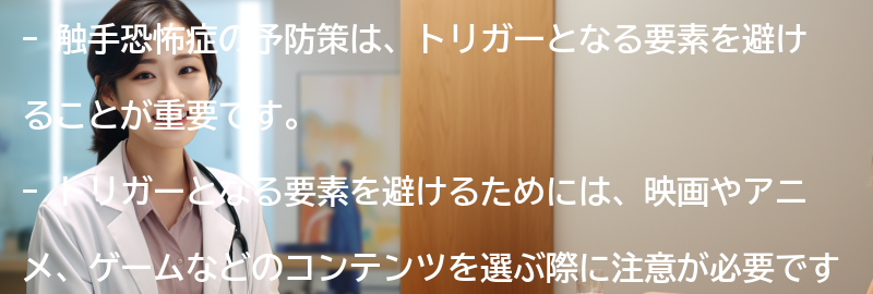 触手恐怖症の予防策の要点まとめ