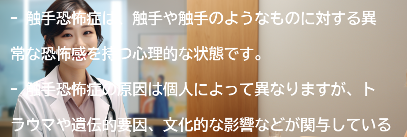 触手恐怖症を理解するためのリソースとサポートの要点まとめ