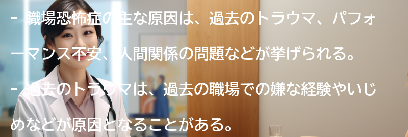 職場恐怖症の主な原因の要点まとめ
