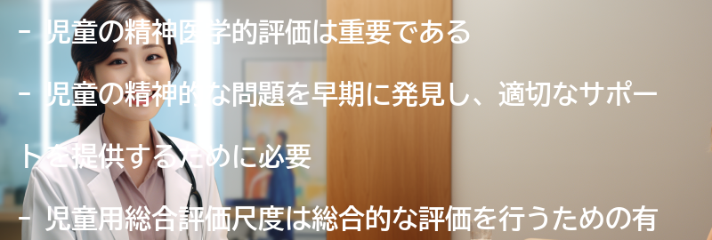 児童の精神医学的評価の重要性の要点まとめ