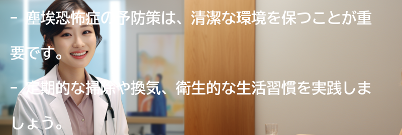 塵埃恐怖症の予防策とは？の要点まとめ