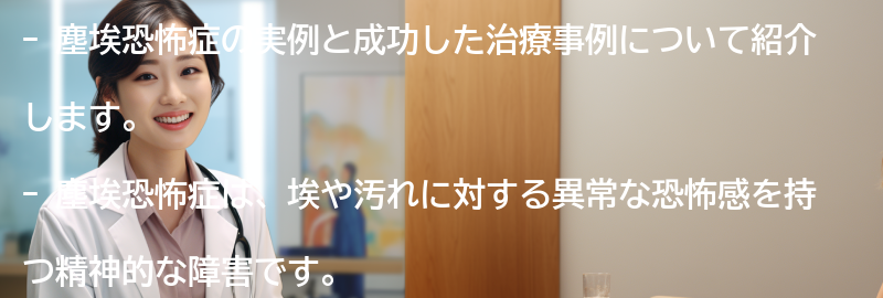 塵埃恐怖症の実例と成功した治療事例の要点まとめ