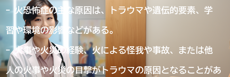 火恐怖症の主な原因は何ですか?の要点まとめ
