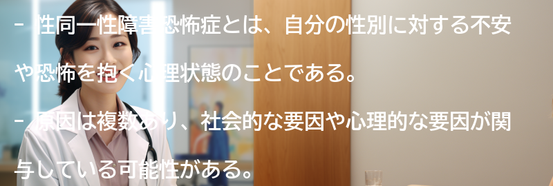 性同一性障害恐怖症に関するよくある質問と回答の要点まとめ