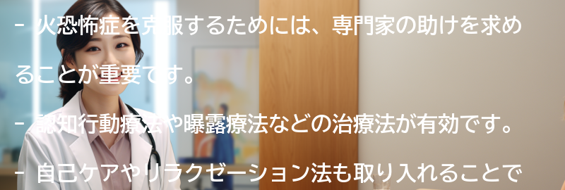 火恐怖症を克服するための方法はありますか?の要点まとめ
