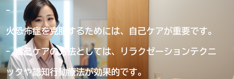 火恐怖症を克服するための自己ケアの方法の要点まとめ