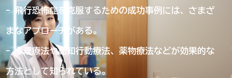 飛行恐怖症を克服するための成功事例の要点まとめ