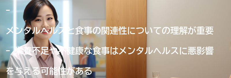 メンタルヘルスと食事の関連性を理解するための資源-の要点まとめ