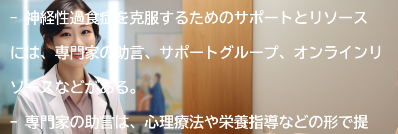 神経性過食症を克服するためのサポートとリソースの要点まとめ