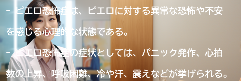 ピエロ恐怖症の症状と特徴の要点まとめ