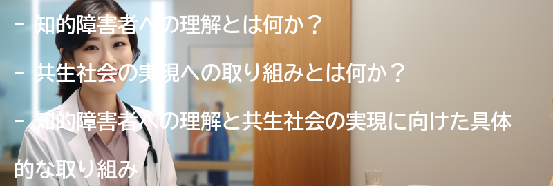 知的障害者への理解と共生社会の実現への取り組みの要点まとめ